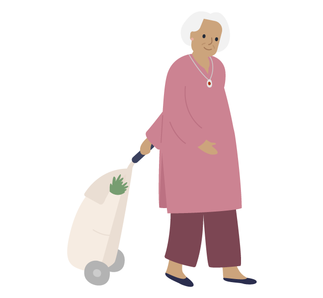 woman with trolley