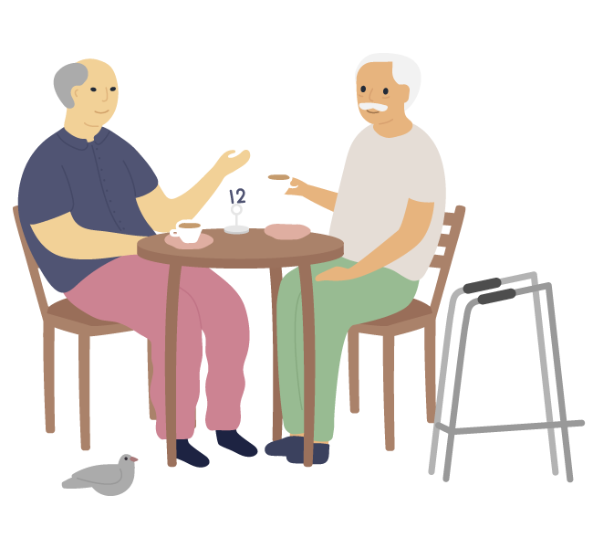 men talking
