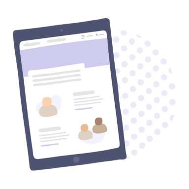 Image Description: A tablet device displays the My Aged Care website