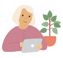 Woman using tablet